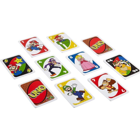 Mattel Games UNO Super Mario Card Game for Kids Adults Families & Game Nights - Picture 7 of 7